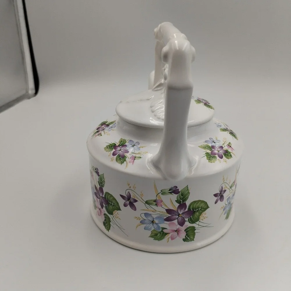 Arthur Wood England Violets Teapot‎ Floral Ceramic Tea Pot Vintage 6344 2-Cup